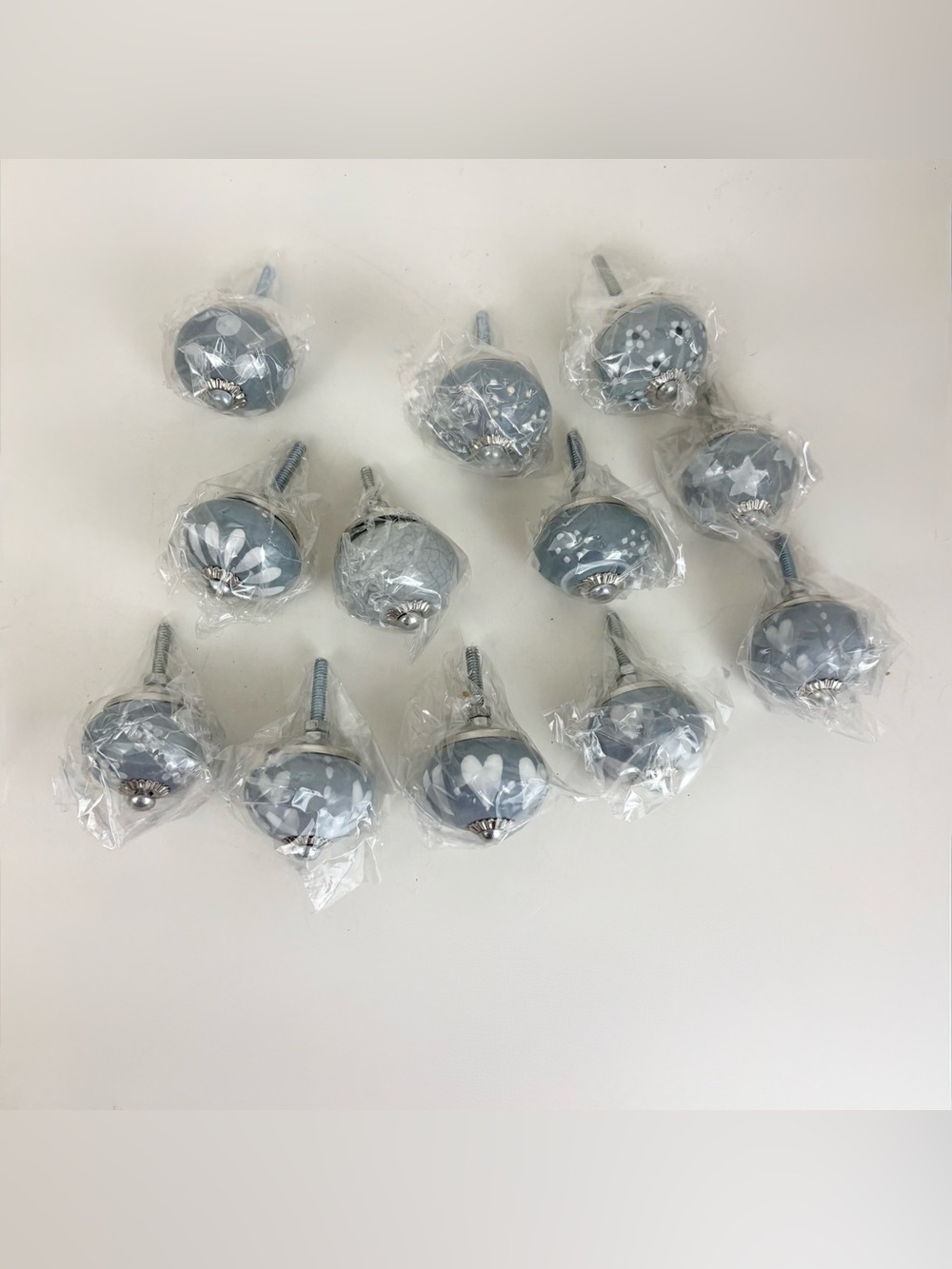 12 Ceramic Multi Design Hand Painted Multi Purpose Decorative Door Knob Handles